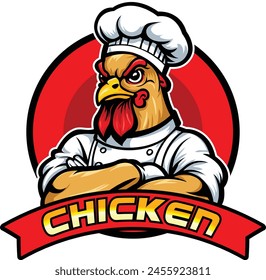 Chicken Chef Logo Mascot For logo restaurant