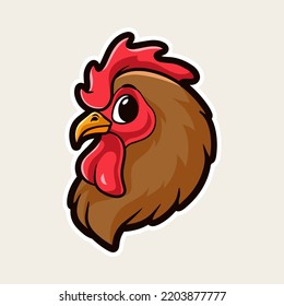 Chicken chef mascot logo design