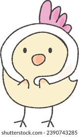 Chicken chick who wants to become an adult quickly