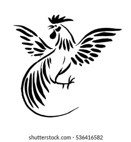 chicken Chinese style, vector