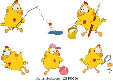 Chicken clip-art cartoon