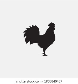 Chicken, Cock Silhouette Icon. Cock Logo.