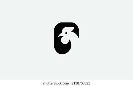 Chicken cock vector logo design