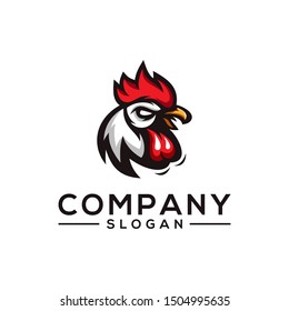 chicken color logo design vector 