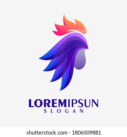 chicken colorful logo design VECTORS