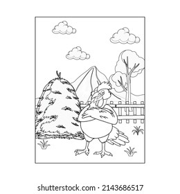 Chicken Coloring Pages Black And White