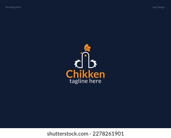 Diseño de plantillas vectoriales del logotipo de la empresa de pollo