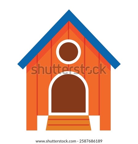 Chicken coop barnyard element. Countryside gathered the harvest. Funny childish agriculture, farming