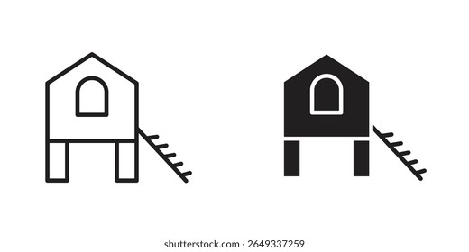 Chicken coop icon Design Illustrations. editable web icons