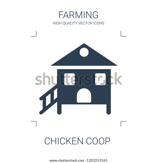 Chicken Coop Icon High Quality Filled Stock Vector (Royalty Free