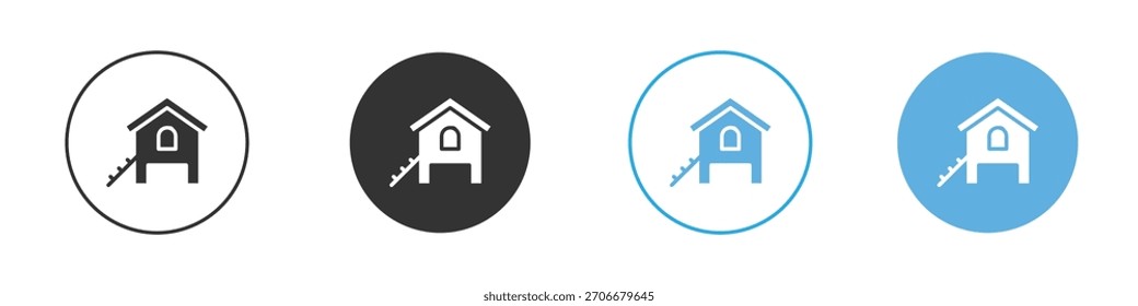 Ícone de galinheiro Conjunto de design de modelo de logotipo