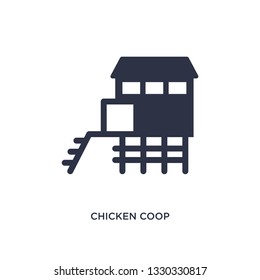 chicken coop icon. Simple element illustration from farming concept. chicken coop editable symbol design on white background. Can be use for web and mobile.