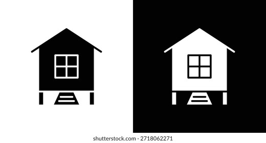 Chicken coop icon. Simple high quality pictogram. Modern solid style