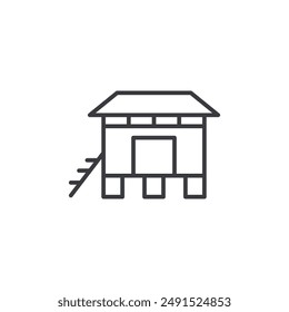 Chicken coop icon symbol design collection