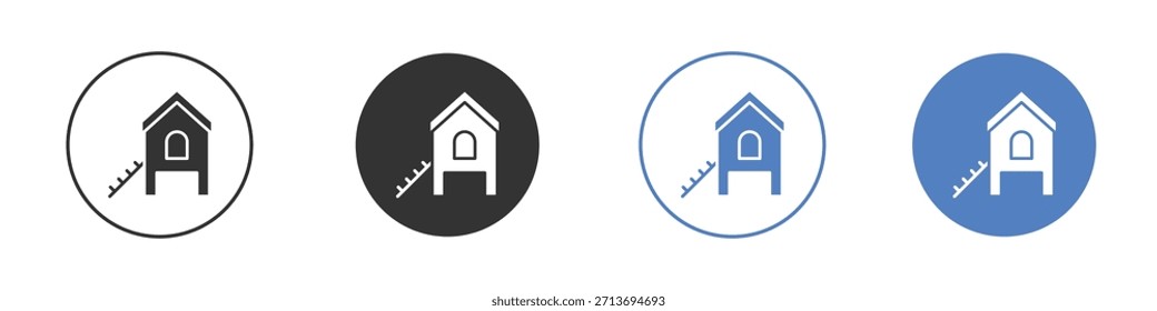 Chicken coop icon Thin line design. Vector Graphic. EPS 10