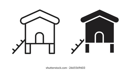 Chicken coop icon. Vector Illustration. Isolated vector Illustration. EPS Illustration.