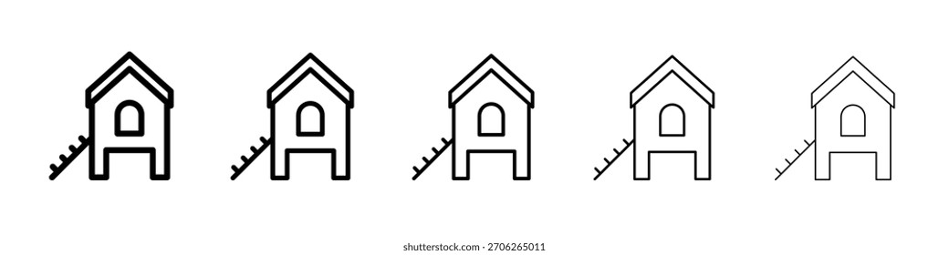 Colección de Vector de Web de icono de gallinero en trazos negros