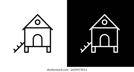 Ícone de galinheiro para o site, modelo de design de vetor estilo elegante