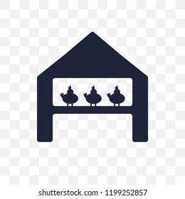 Chicken coop transparent icon. Chicken coop symbol design from Agriculture, Farming and Gardening collection. Simple element vector illustration on transparent background.