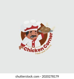 	
Chicken Corner Food Mascot Logo Template.