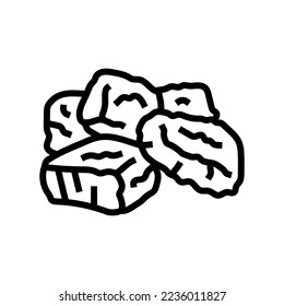 chicken crispy fast foof line icon vector. chicken crispy fast foof sign. isolated contour symbol black illustration