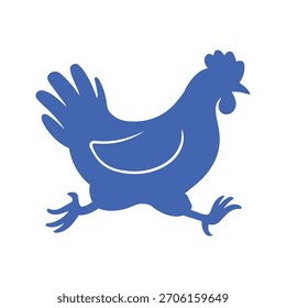 Chicken crossing the road Icon