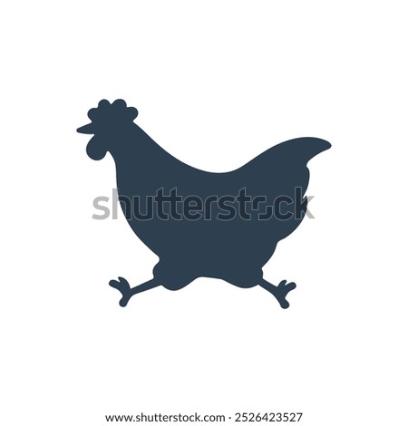 Chicken crossing the road Icon, Chicken icon
