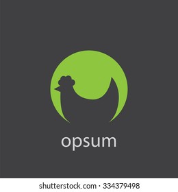 chicken cut identity template icon design element