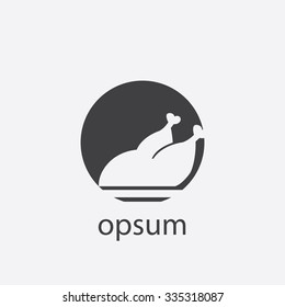 chicken cut identity template icon design element
