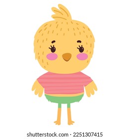 chicken cute animal icon isolated
