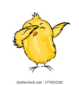 Chicken Dabbing.Vector illustration.Can Be Use On T-Shirt,Sticker etc.