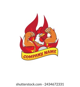 The chicken design logo on which this logo is really good for lower middle-class enterprises