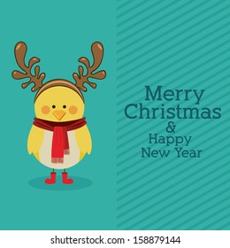 chicken design over blue background vector illustration
