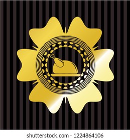 chicken dish icon inside shiny badge