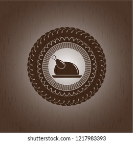 chicken dish icon inside wood emblem