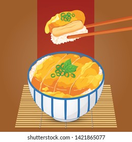 chicken katsu don images stock photos vectors shutterstock https www shutterstock com image vector chicken donburi katsudon illustration on bamboo 1421865077