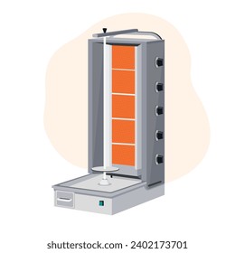 Chicken doner, meat doner, doner machine, cooking doner.