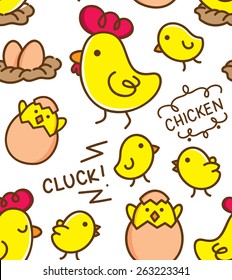 chicken doodle background