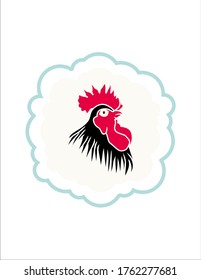 chicken dream icon vector illustration isolated with white background