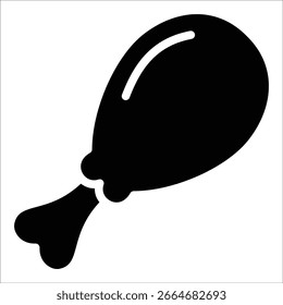 Elemento de icono de palanca de tambor de pollo para diseño