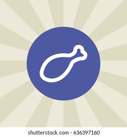 chicken drumstick icon. sign design. background
