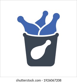 Chicken drumstick icon, Vector graphics