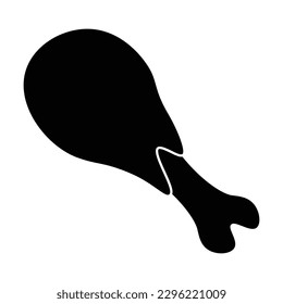 chicken drumstick icon, chicken vector, drumstick illustration