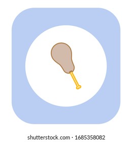 chicken drumstick on white background