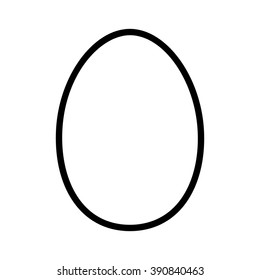 Chicken / duck egg line art vector icon for apps and websites