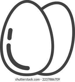 Chicken or duck eggs illustration in minimal style isolated on background