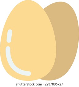 Chicken or duck eggs illustration in minimal style isolated on background