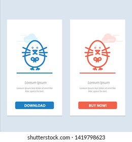 Chicken, Easter, Baby, Happy  Blue and Red Download and Buy Now web Widget Card Template