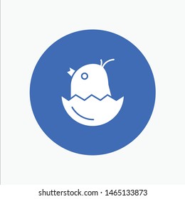 Chicken, Easter, Baby, Happy. Vector Icon Template background