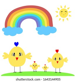 chicken easter illustration vector nursery